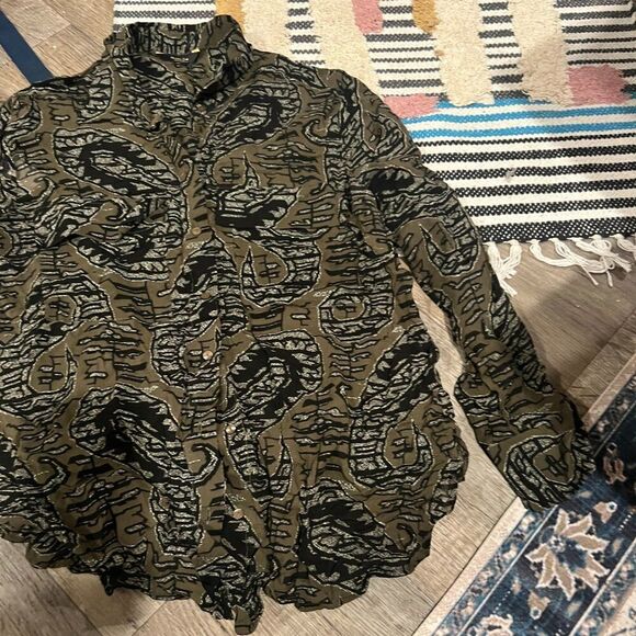 Massimo Dutti button down blouse 8 - Picture 2 of 8